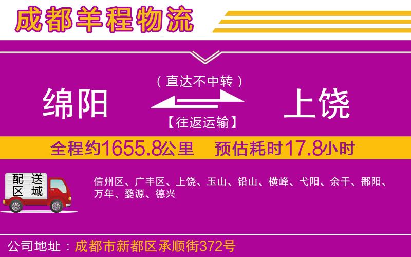 綿陽(yáng)到上饒物流公司