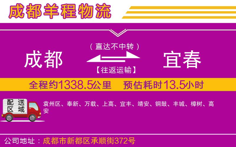 成都到宜春貨運(yùn)專(zhuān)線