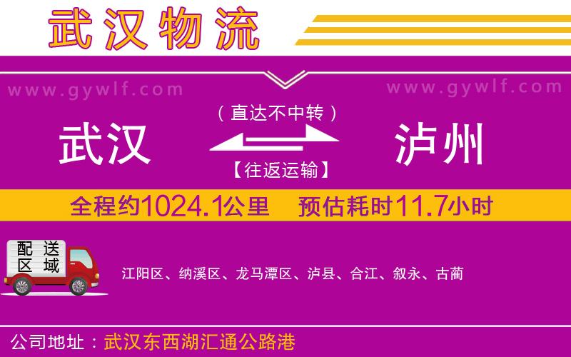 武漢到瀘州貨運公司