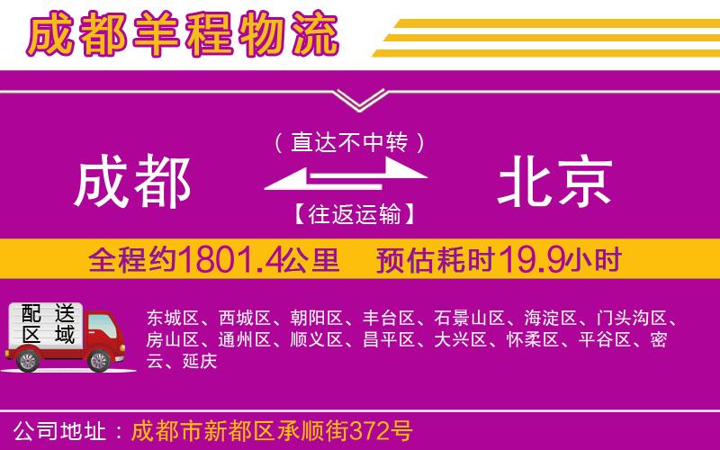 成都到北京貨運(yùn)公司