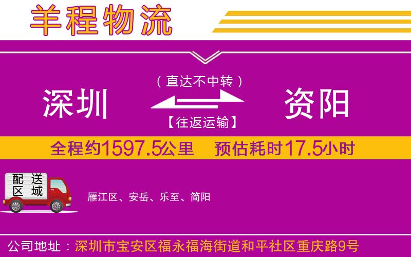 深圳到資陽(yáng)物流專(zhuān)線