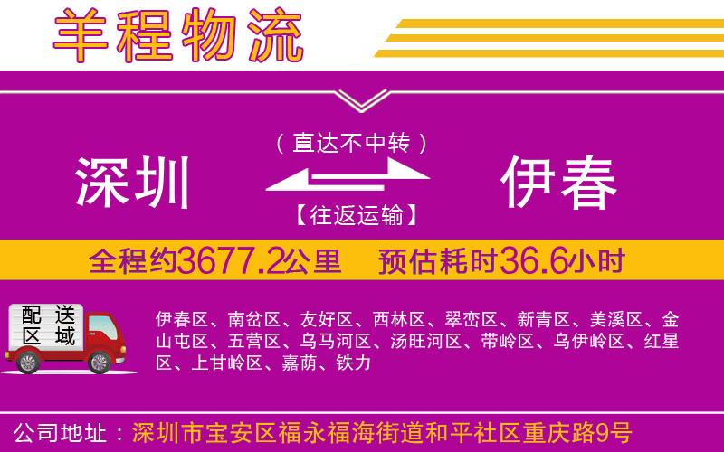 深圳到伊春貨運公司