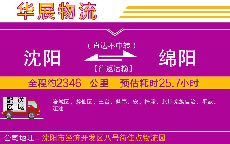 沈陽(yáng)到綿陽(yáng)物流專線