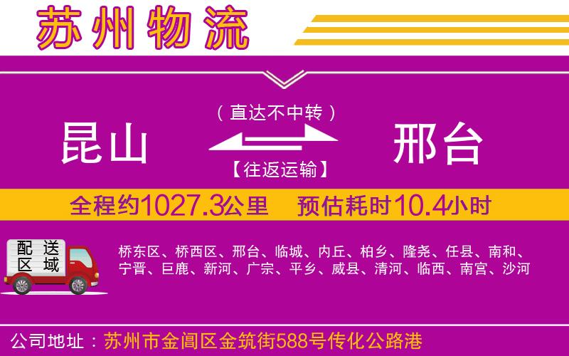 昆山到邢臺物流公司