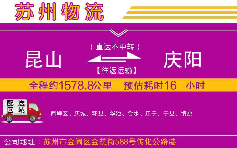 昆山到慶陽物流公司
