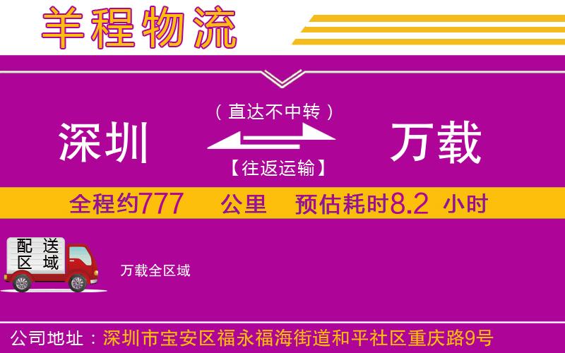 深圳到萬載物流專線