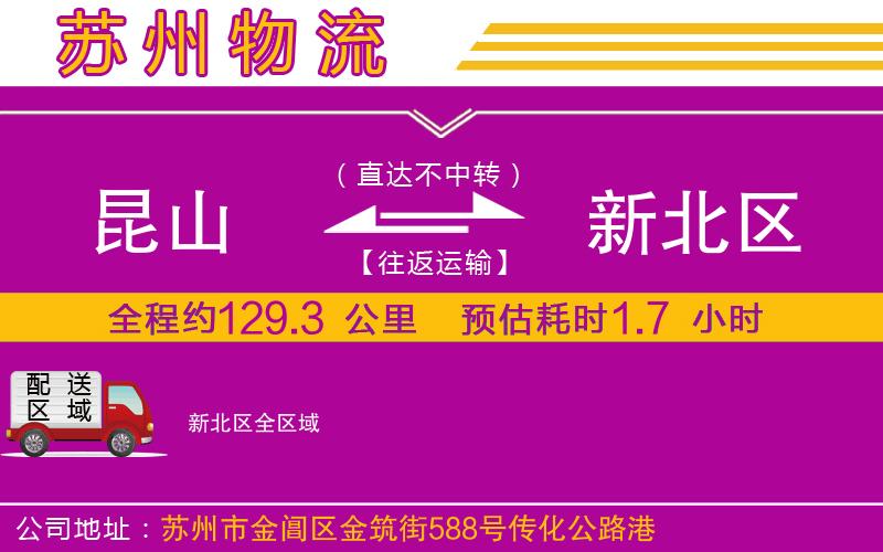 昆山到新北區(qū)物流公司