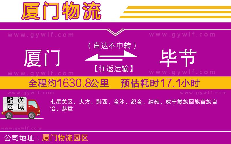 廈門到畢節(jié)物流公司