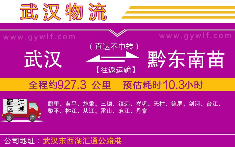 武漢到黔東南苗族侗族自治州貨運(yùn)公司
