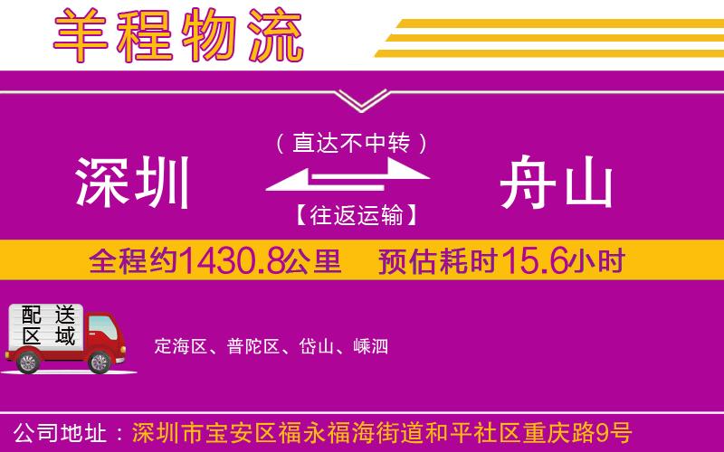 深圳到舟山物流公司