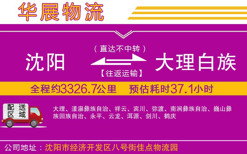 沈陽(yáng)到大理白族自治州物流公司