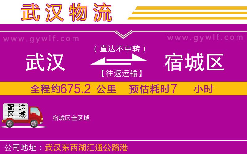 武漢到宿城區(qū)物流公司