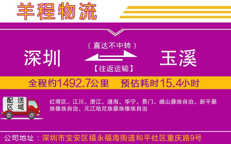 深圳到玉溪貨運公司