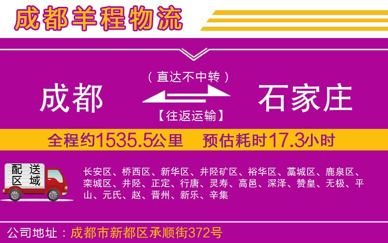 成都至石家莊貨運