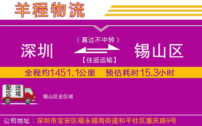 深圳到錫山區(qū)物流公司