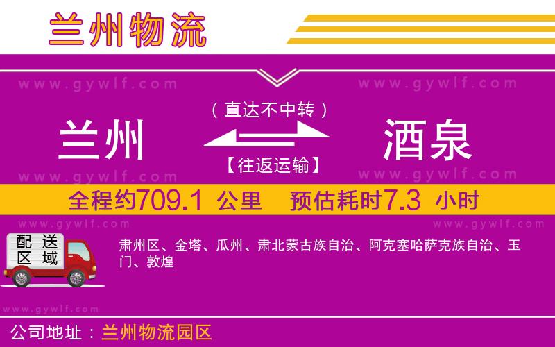 蘭州到酒泉物流公司