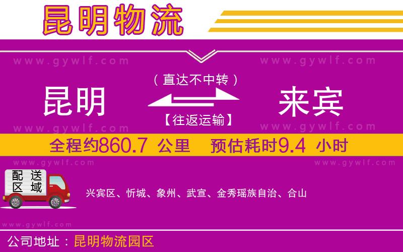 昆明到來賓物流公司