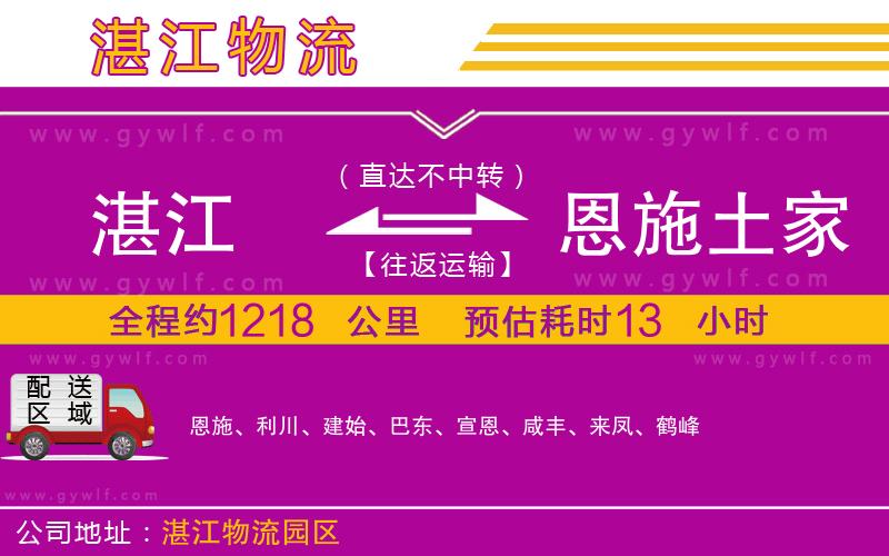 湛江到恩施土家族苗族自治州物流公司