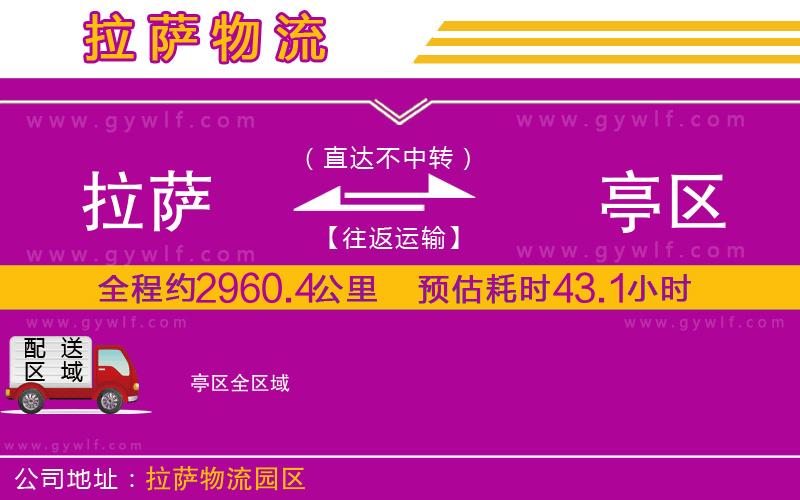 拉薩到猇亭區(qū)物流公司