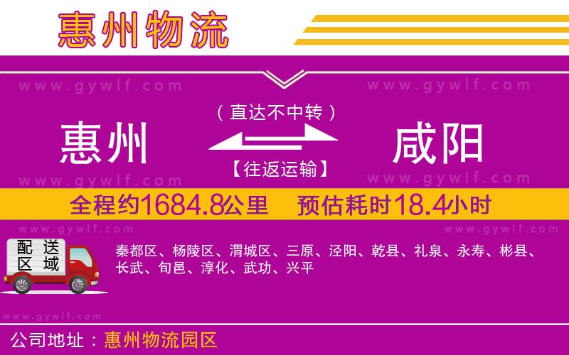 惠州到咸陽物流公司