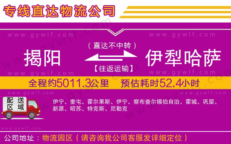 揭陽(yáng)到伊犁哈薩克自治州物流公司