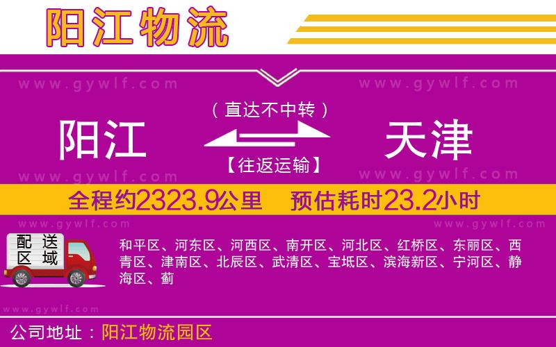 陽(yáng)江到天津物流公司