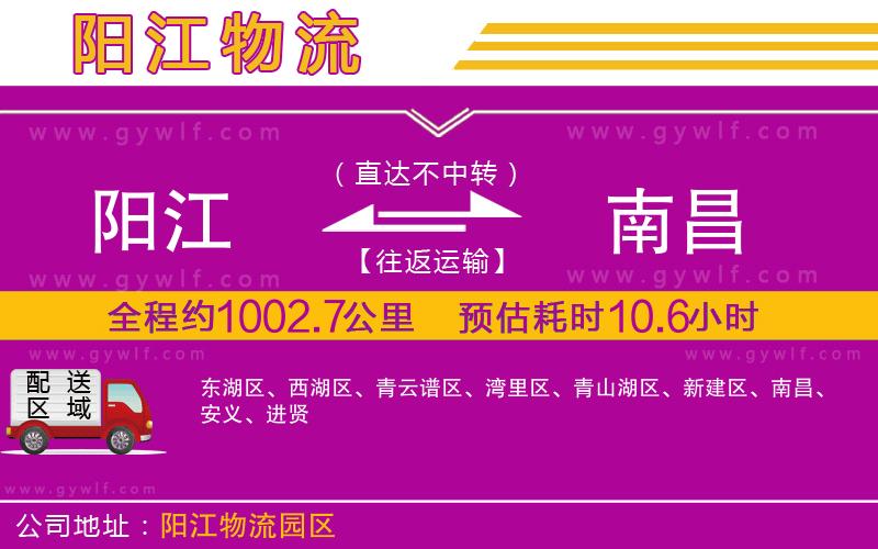 陽江到南昌物流公司