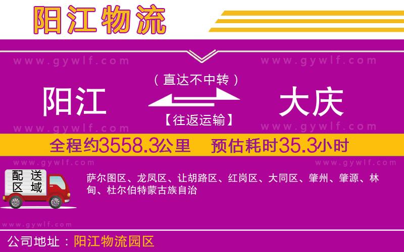 陽(yáng)江到大慶物流公司