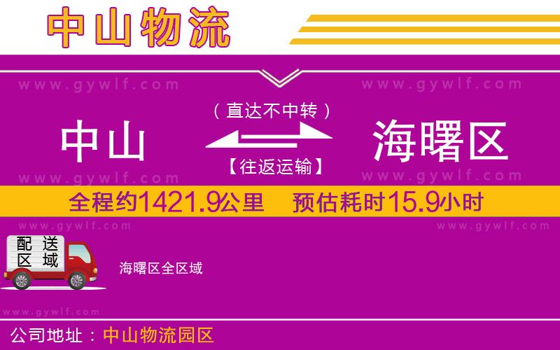 中山到海曙區(qū)物流公司