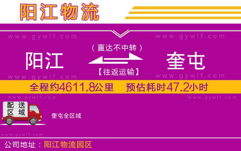 陽江到奎屯物流公司