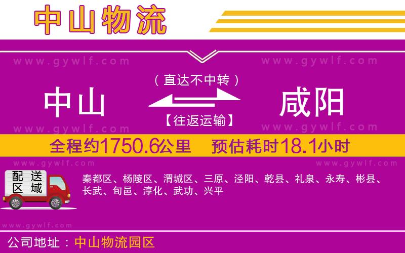 中山到咸陽物流公司