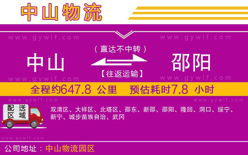 中山到邵陽(yáng)物流公司