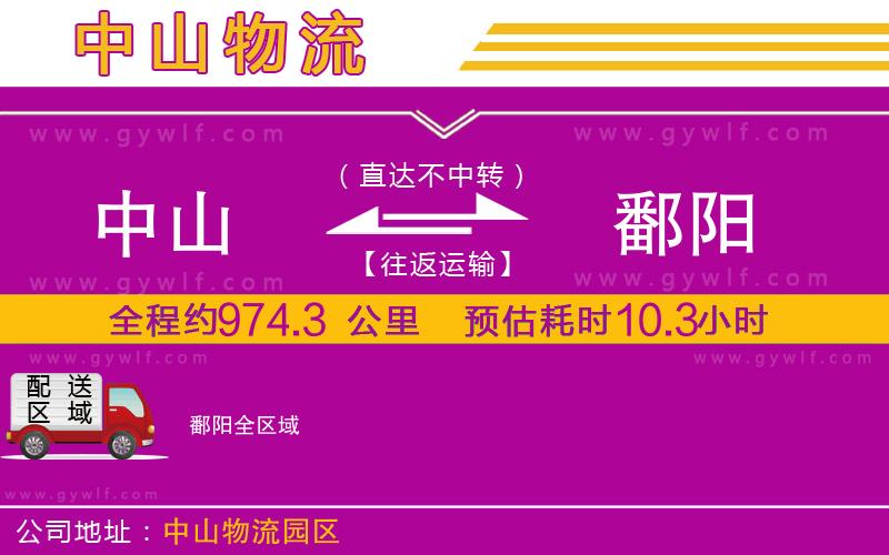 中山到鄱陽(yáng)物流公司