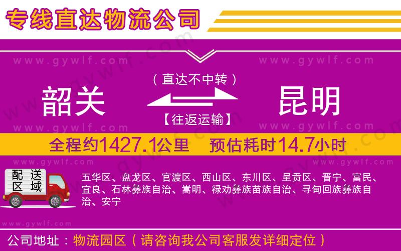 韶關(guān)到昆明物流公司