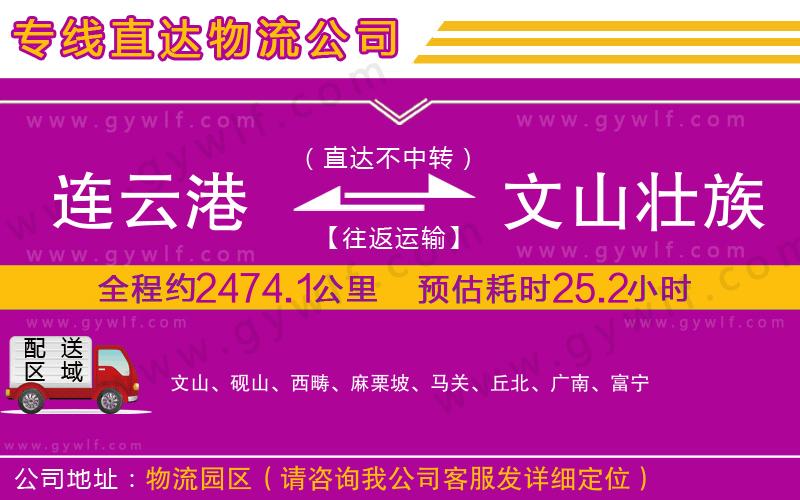 連云港到文山壯族苗族自治州物流公司