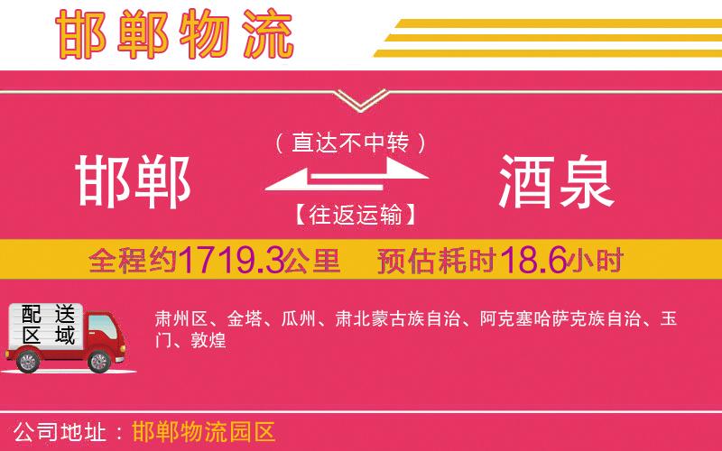 邯鄲到酒泉物流公司