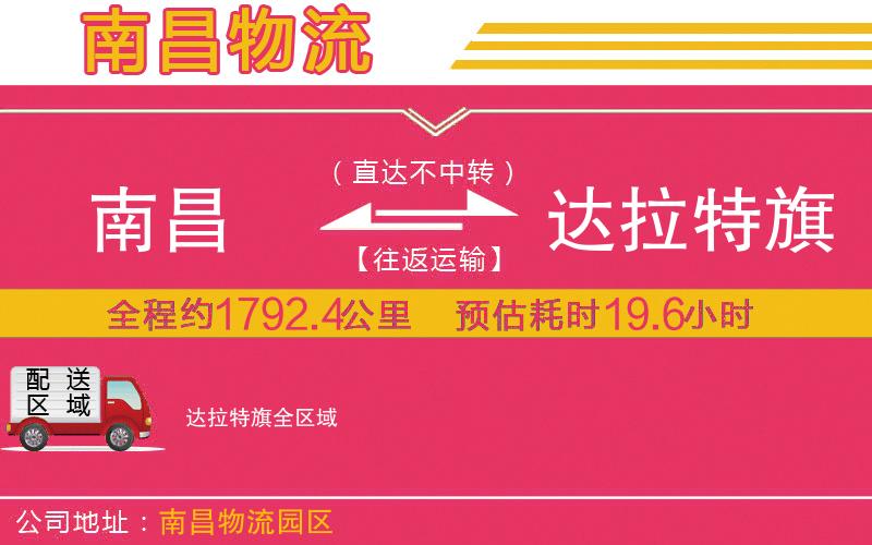 南昌到達拉特旗物流公司