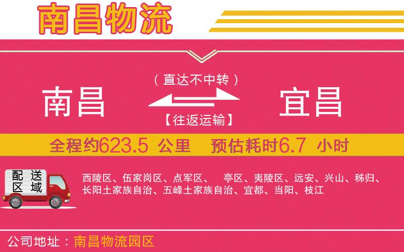 南昌到宜昌物流公司
