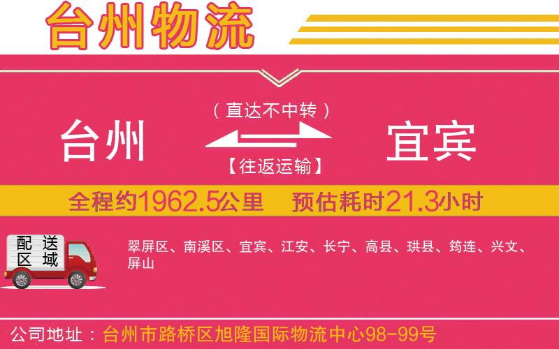 臺(tái)州到宜賓物流公司