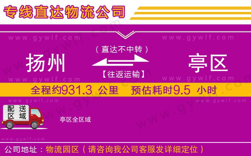 揚(yáng)州到猇亭區(qū)物流公司