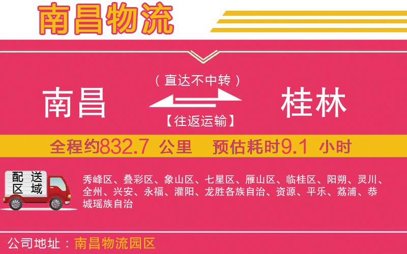 南昌到桂林物流公司