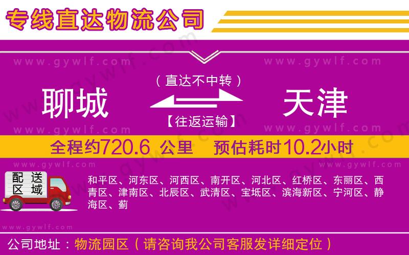 聊城到天津物流公司