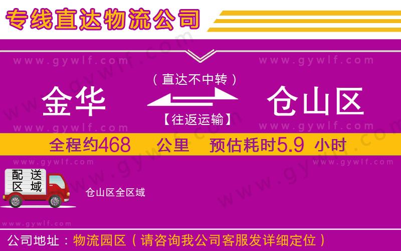 金華到倉山區(qū)物流公司