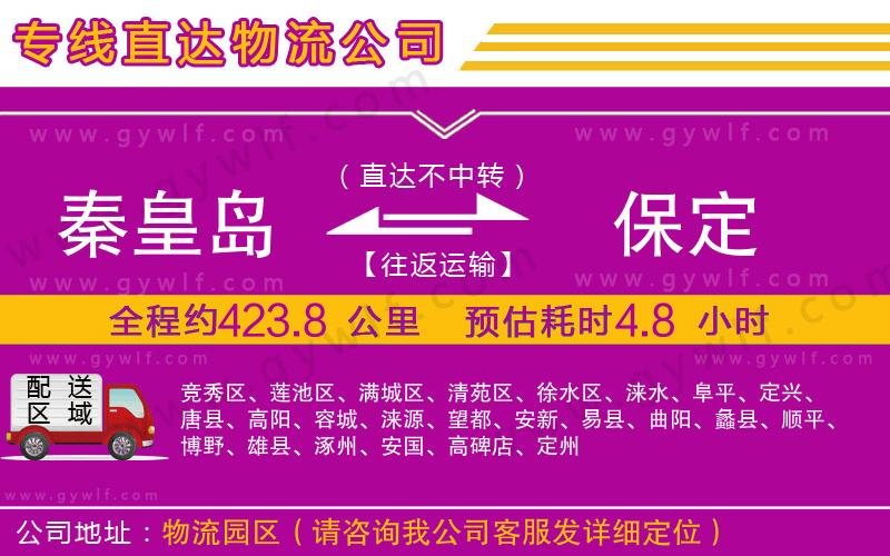 秦皇島到保定物流公司