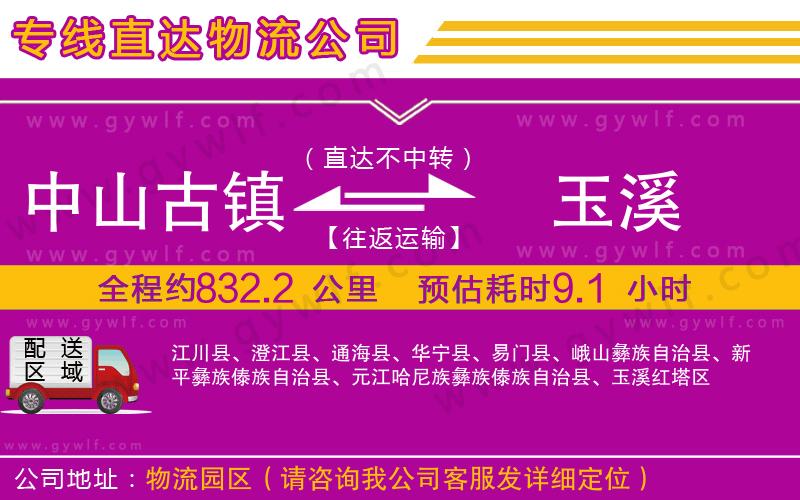 中山古鎮(zhèn)到玉溪物流公司