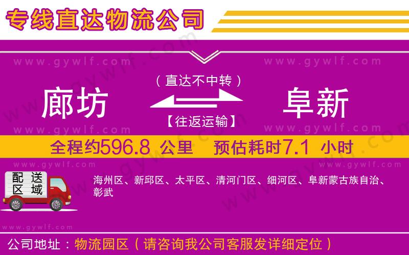 廊坊到阜新物流公司