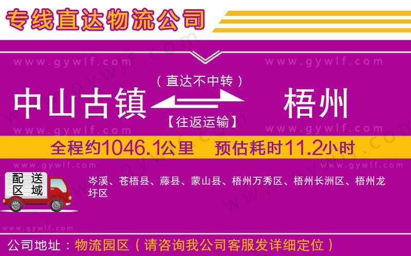 中山古鎮(zhèn)到梧州物流公司