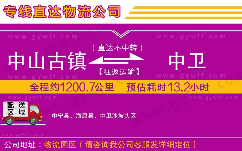 中山古鎮(zhèn)到中衛(wèi)物流公司