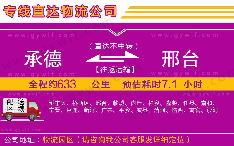 承德到邢臺(tái)物流公司