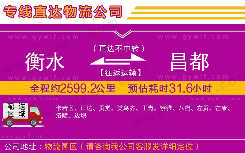 衡水到昌都物流公司